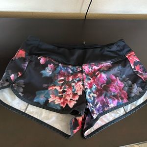 Lululemon Floral Speed Shorts